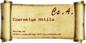 Csereklye Attila névjegykártya