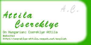attila csereklye business card